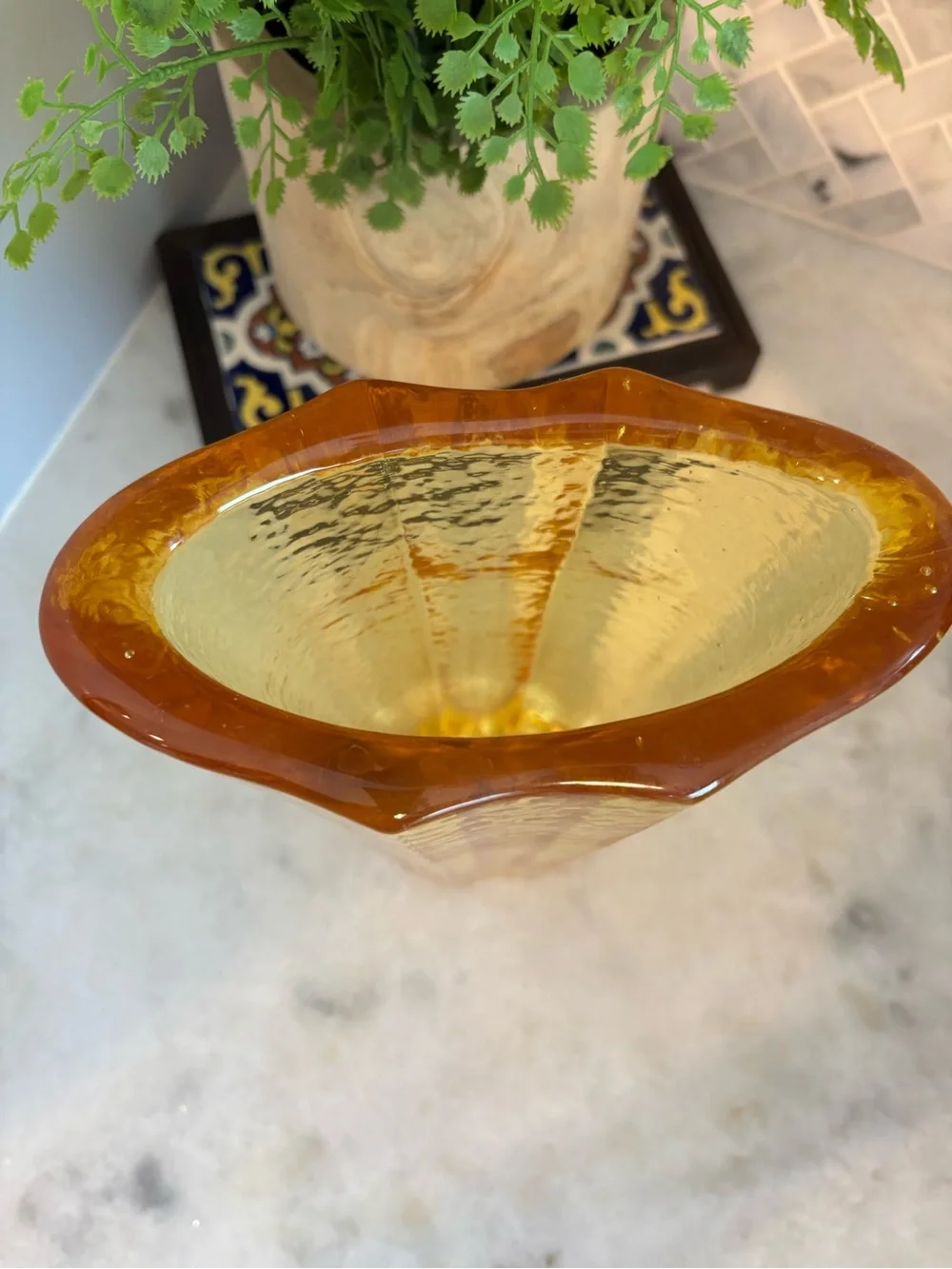 Fire And Light Citrus yellow Aurora Vase